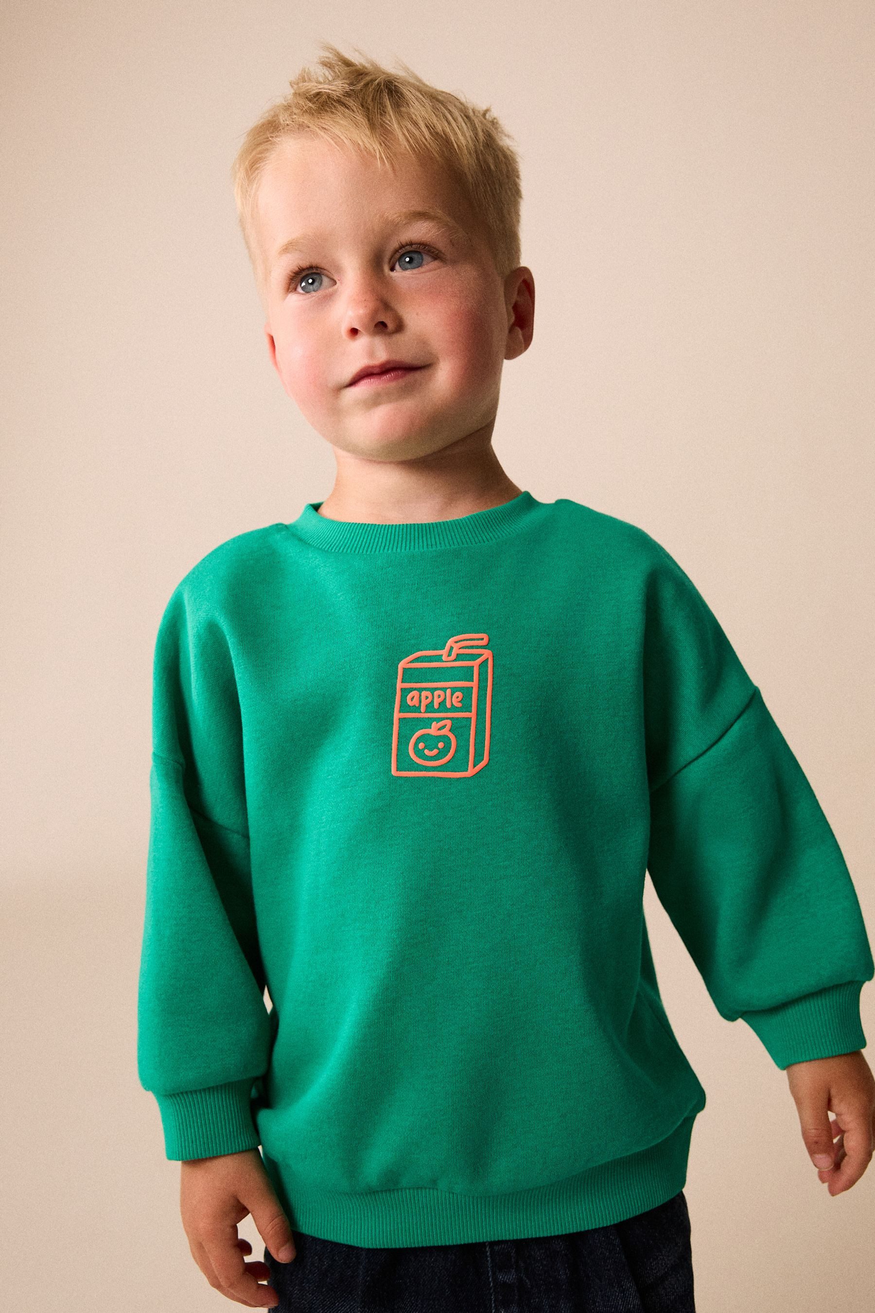 Next Sweater Sweatshirt mit Aufdruck (1-tlg)