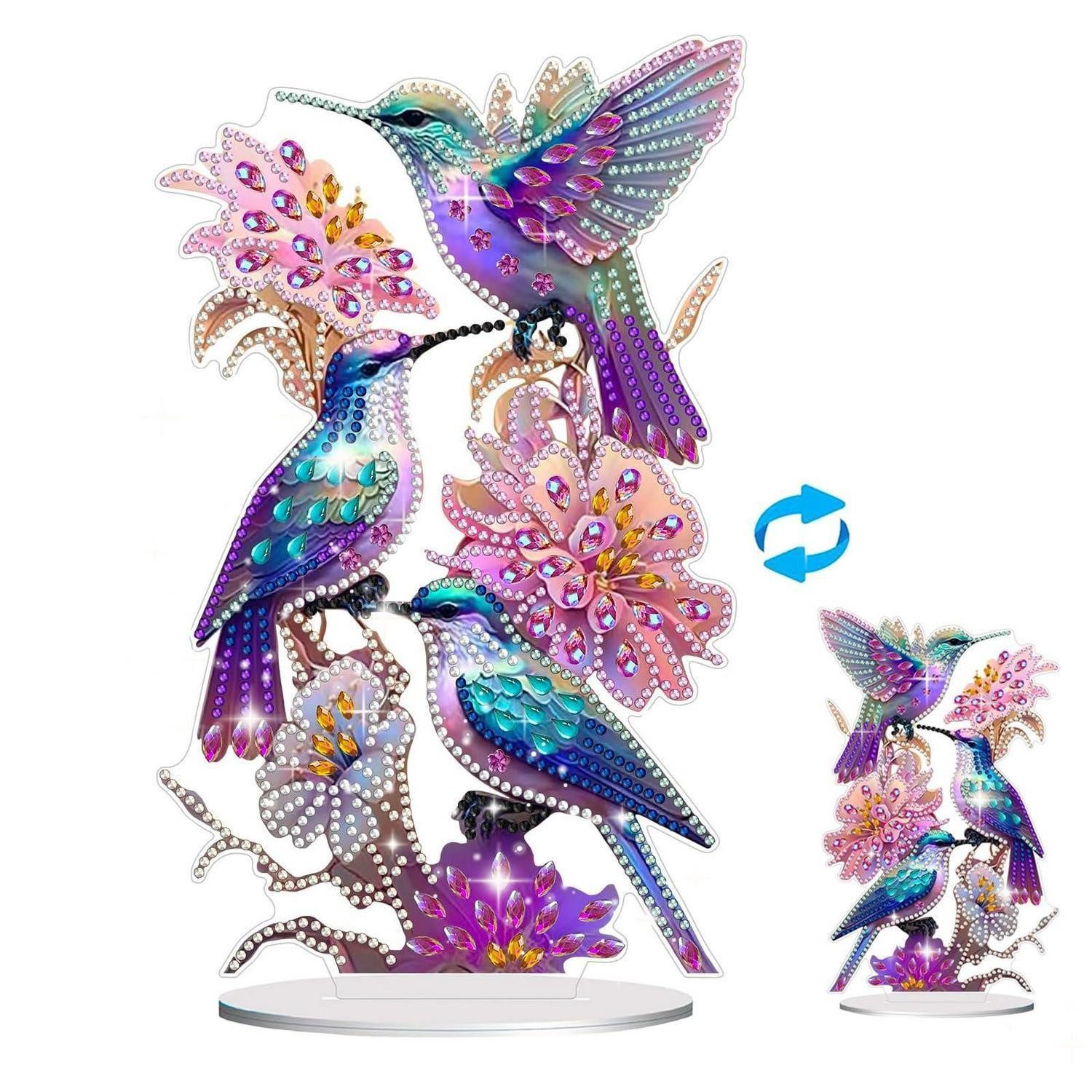 LuxusKollektion Fensterbild Diamond Painting Set Vogel Schmetterling Fensterbilder