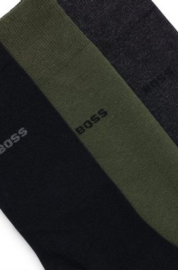 BOSS Socken 3P RS GiftSet Uni CC (Packung, 3-Paar, 3er Pack) mit eingesticktem BOSS Logo