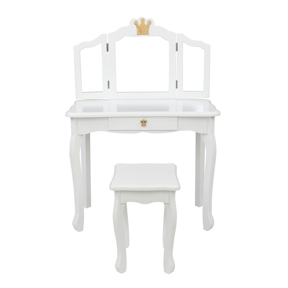 Kinder Schminktisch Mit Hocker Prinzessin Frisiertisch Mit 3 Schublade