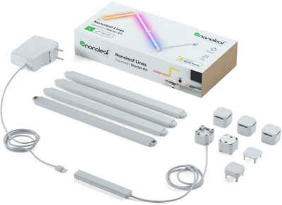 nanoleaf LED Lichtleiste Lines - Starter Kit, LED fest integriert, Warmweiß, Smarte Technologie und elegante Beleuchtung