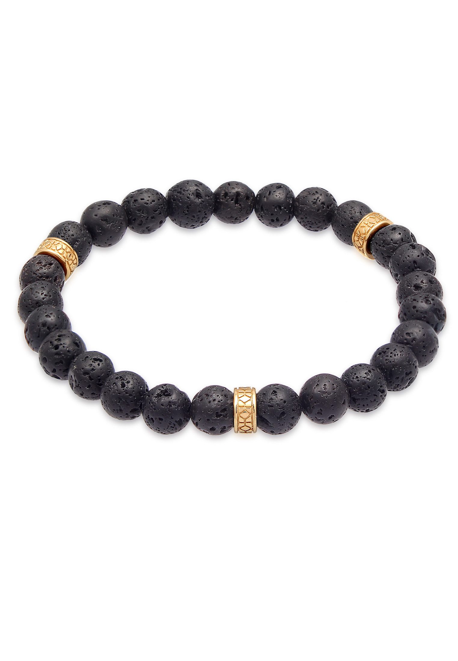 Kuzzoi Bead-Armband-Set Herren Lava Schwarz Vintage günstig online kaufen
