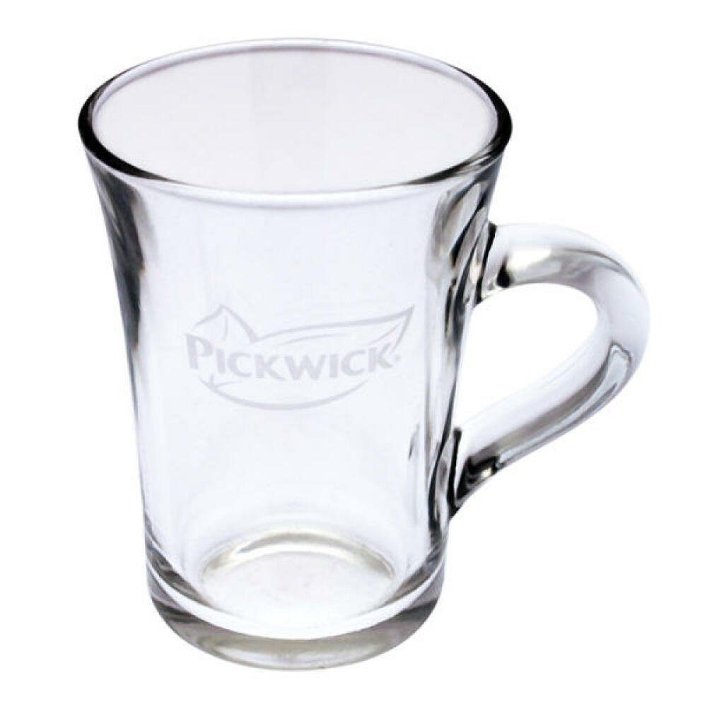PICKWICK Glas Tee Glas hitzebeständig, Becher mit Henkel, 200 ml, Glas