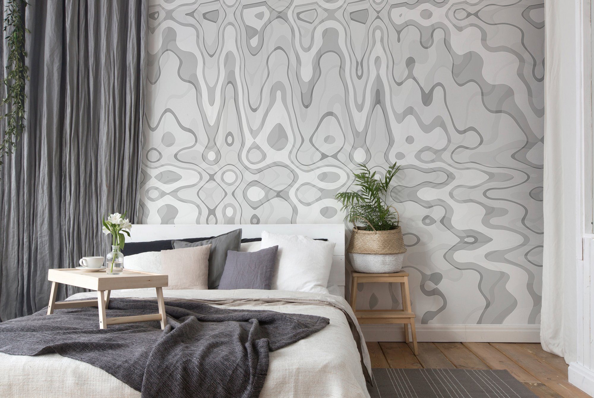Architects Paper Fototapete Atelier 47 Vibes Artwork 1, glatt, abstrakt, (6 St), Vlies, Wand, Schräge, Decke