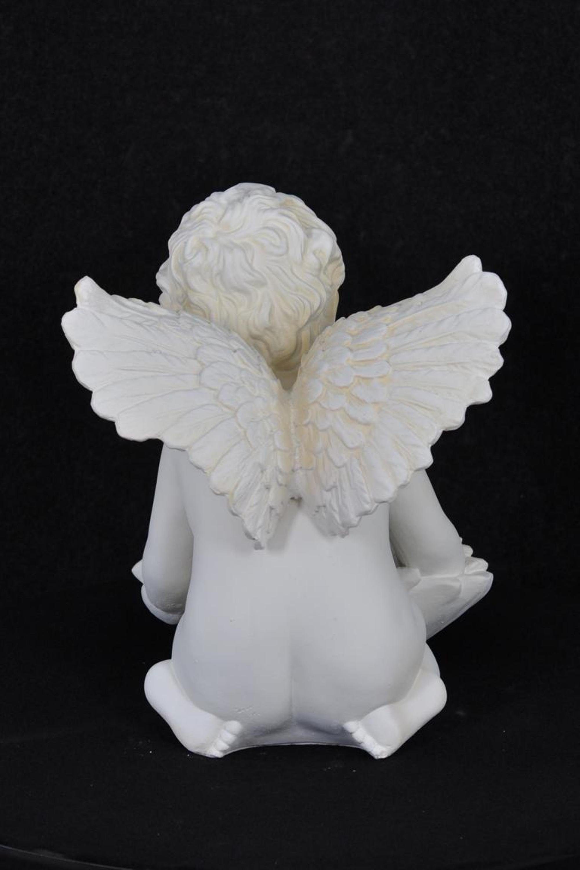 JVmoebel Engelfigur Figur Engel Skulptur Figuren 35,5cm Weiß Design PG0603 Neu, Made in Europa