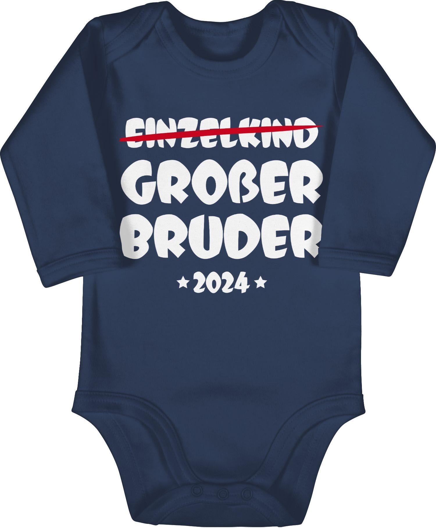 Shirtracer Shirtbody Einzelkind Großer Bruder 2024 Großer Bruder, Ein  Langarm Baby-Body gehört zu jeder Baby Erstausstattung