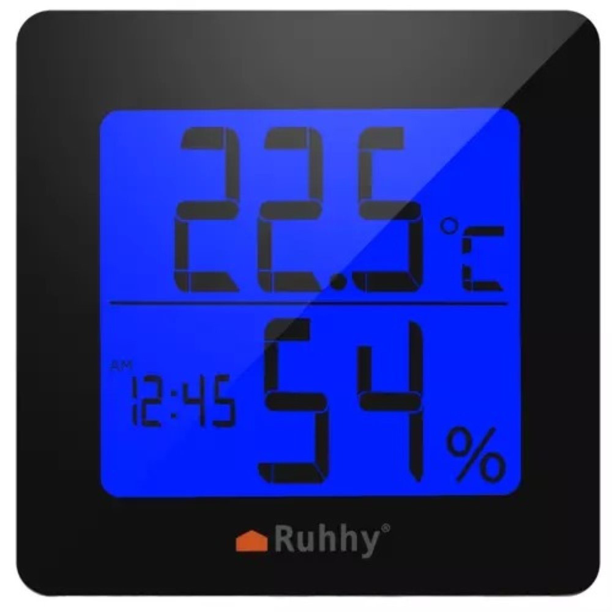 Ruhhy Multifunktionale Wetterstation: Thermometer, Hygrometer, Uhr, Wecker Wetterstation (Multifunktionale Wetterstation für präzise Messungen)
