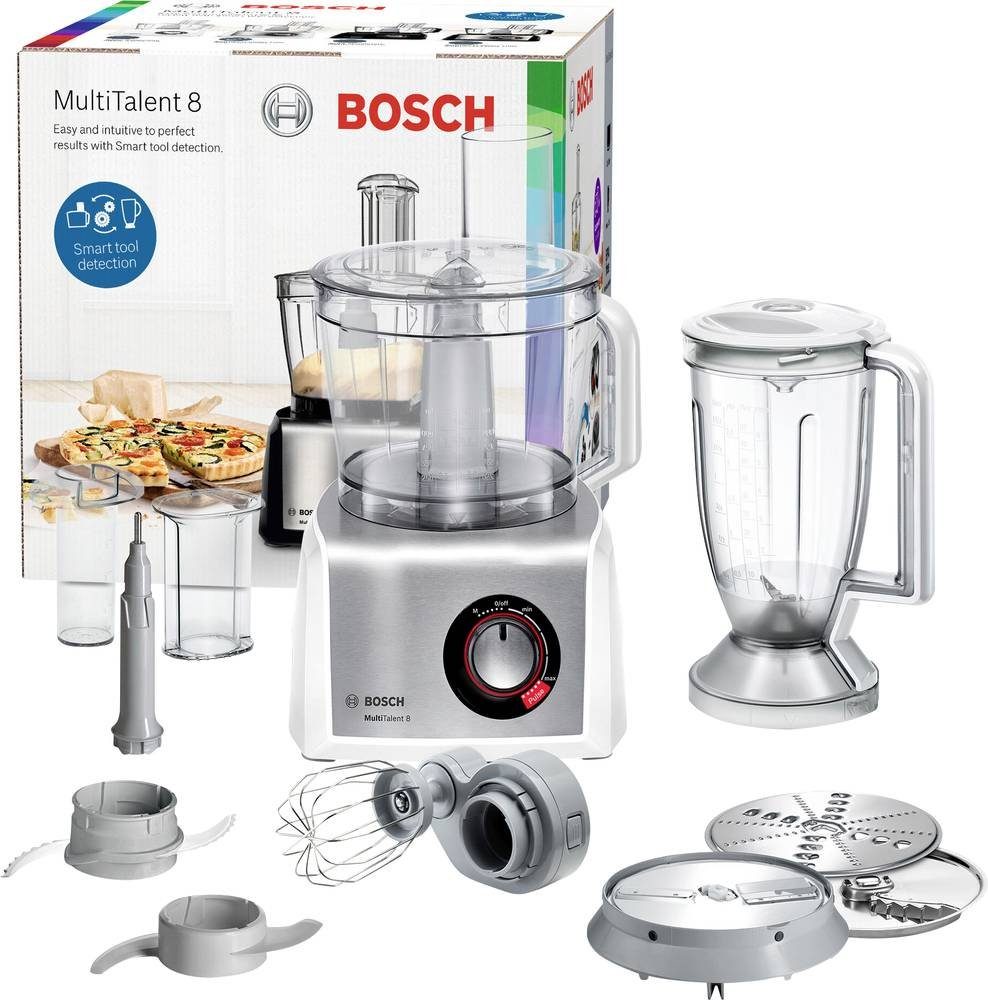 Bosch Home & Garden Küchenmaschine Bosch Haushalt MC812S814 Küchenmaschine  1250 W Silber, Weiß, 1250 W, 3.90 l Schüssel
