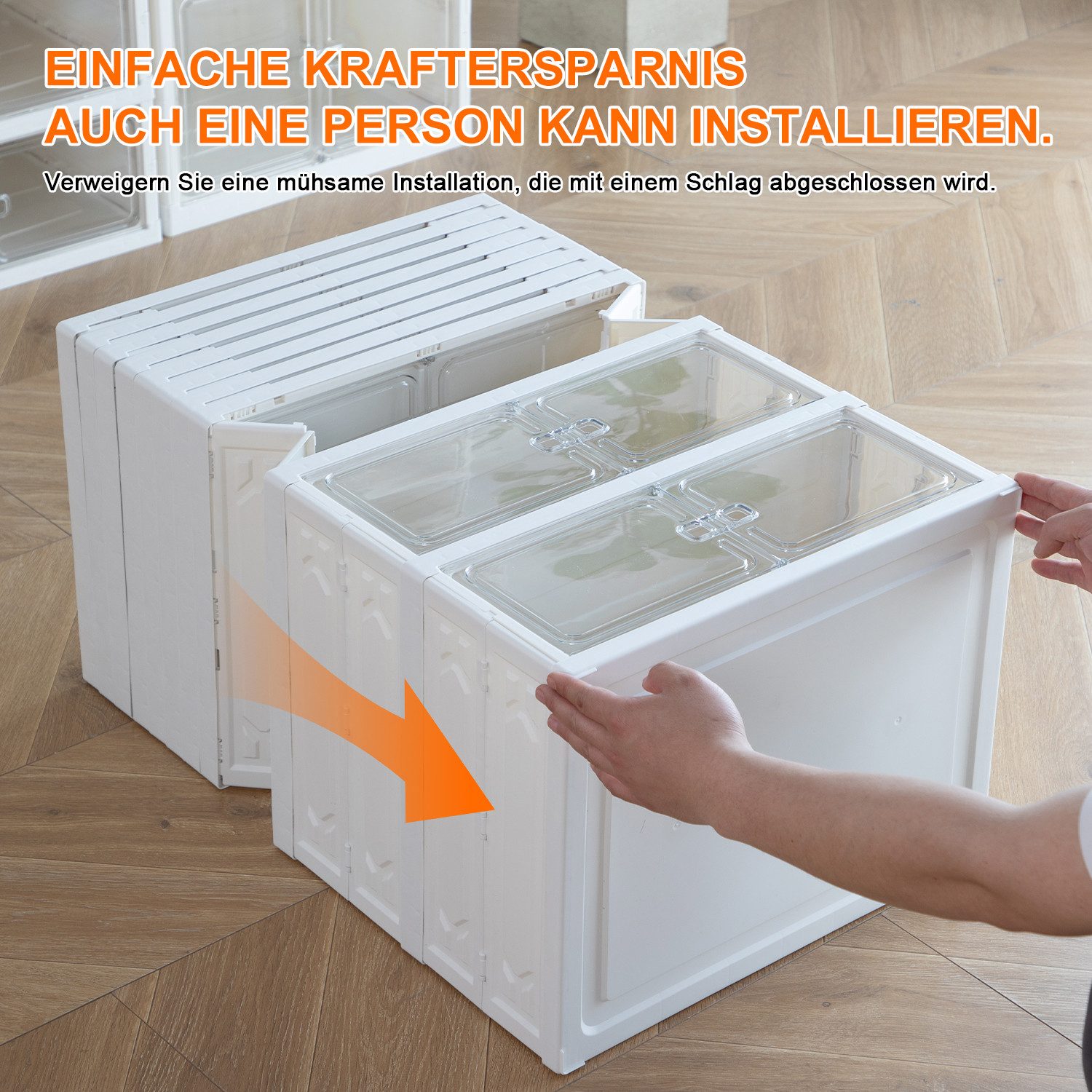 Seven Comfort Schuhschrank Kunststoff Schuhregal mit 6 Fächern, Für bis zu 12 Paar Schuhe, faltbar
