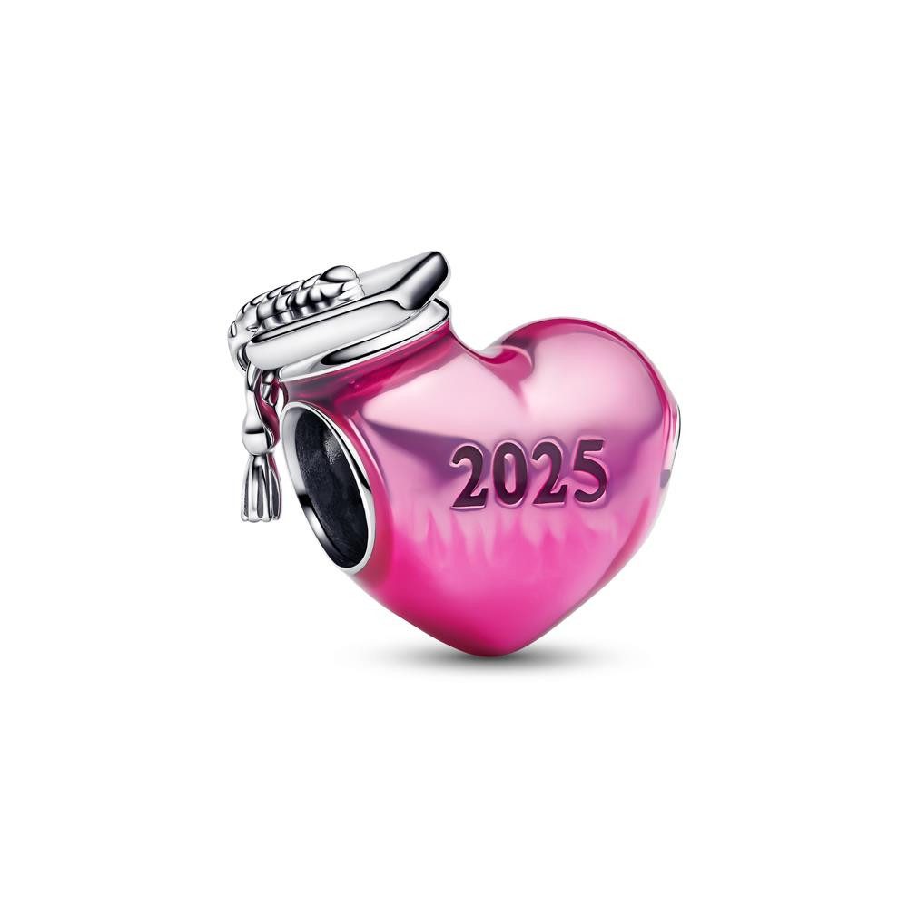 Pandora Charm-Einhänger PANDORA Herz Slide-Charm Abschluss 2025, 925er Silber, Moments