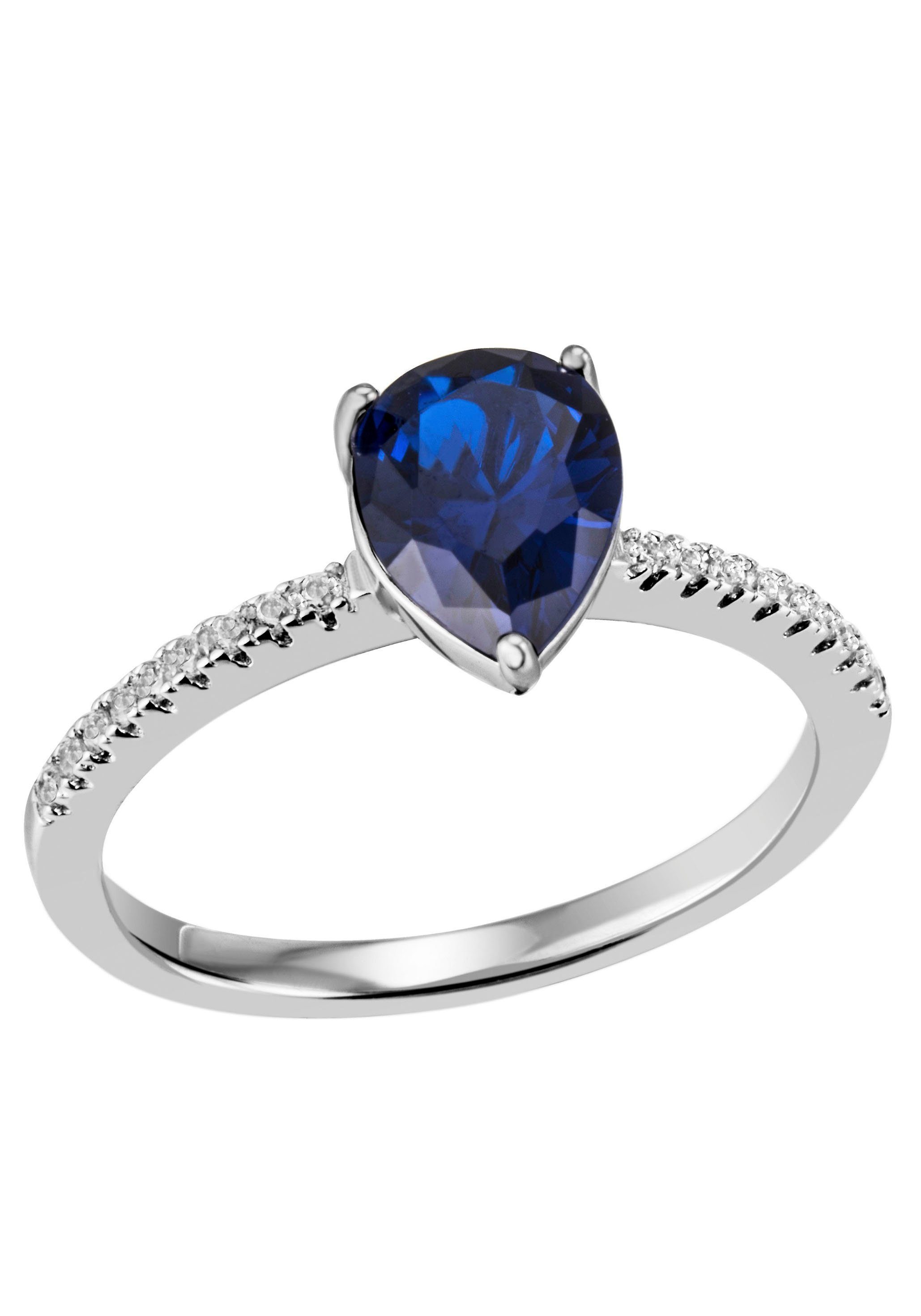 Firetti Fingerring Schmuck Geschenk Silber 925 Silberring Tropfen, mit Zirkonia (synth)