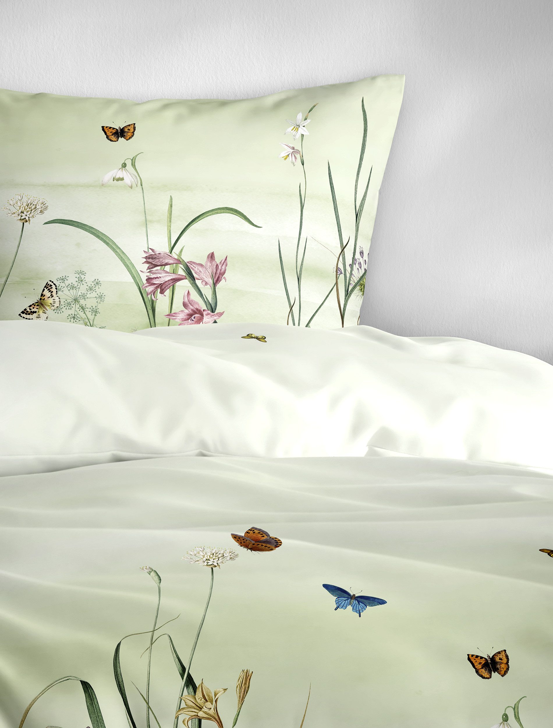 BIERBAUM Bettwäsche Bettwäsche 5326, Mako-Satin, 2 teilig, Mako-Satin, 100 % Baumwolle, pflegeleicht, seidig glänzend