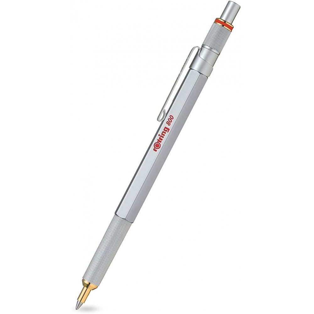 - - M-Schwarz - 800 ROTRING - Druckkugelschreiber silber mittlere Spitze Druckkugelschreiber