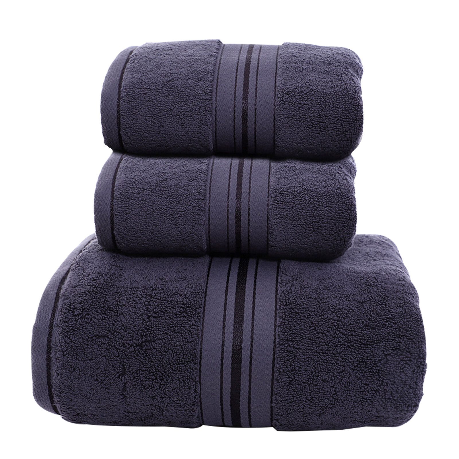 HAUSS SPLOE Handtuch Set 3-teiliges Set Handtuch Saunatuch Badetuch Sporthandtuch, (3-St), Dusch Bade Sauna Tücher Tuch Baumwolle Frottee Towel Weich