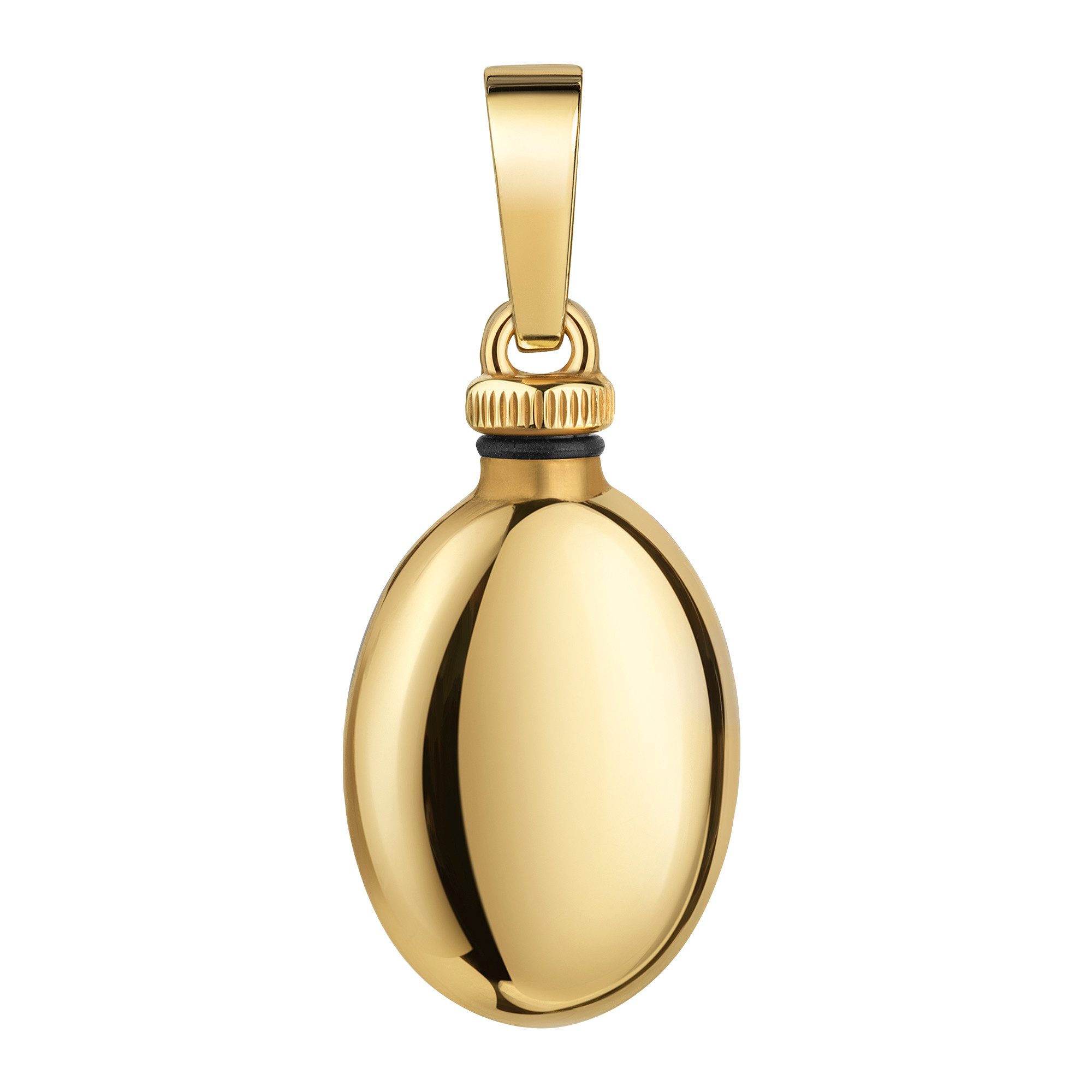 JEVELION Kette mit Anhänger 585 Gold kleiner Ascheschmuck für Asche, kleine Andenken zum Befüllen (Aschekette, für Damen und Mädchen), Urnenanhänger mit Kette vergoldet - Länge wählbar 36 - 70 cm