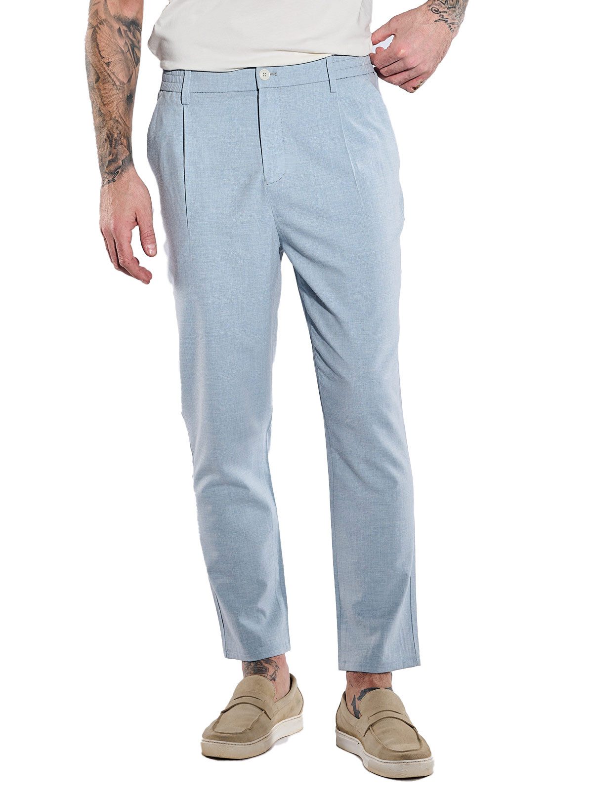 Anzughose Herren Anzug-Hose slim fit, Hellblau