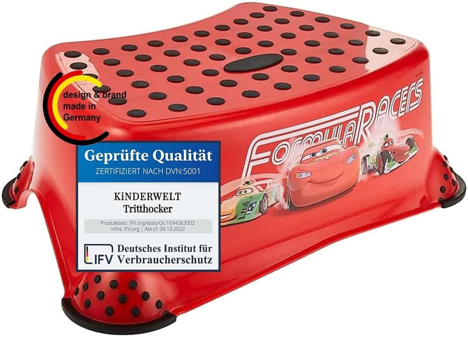 Tritthocker Disney Cars rot Tritthocker + Ant-Rutsch-Funktion