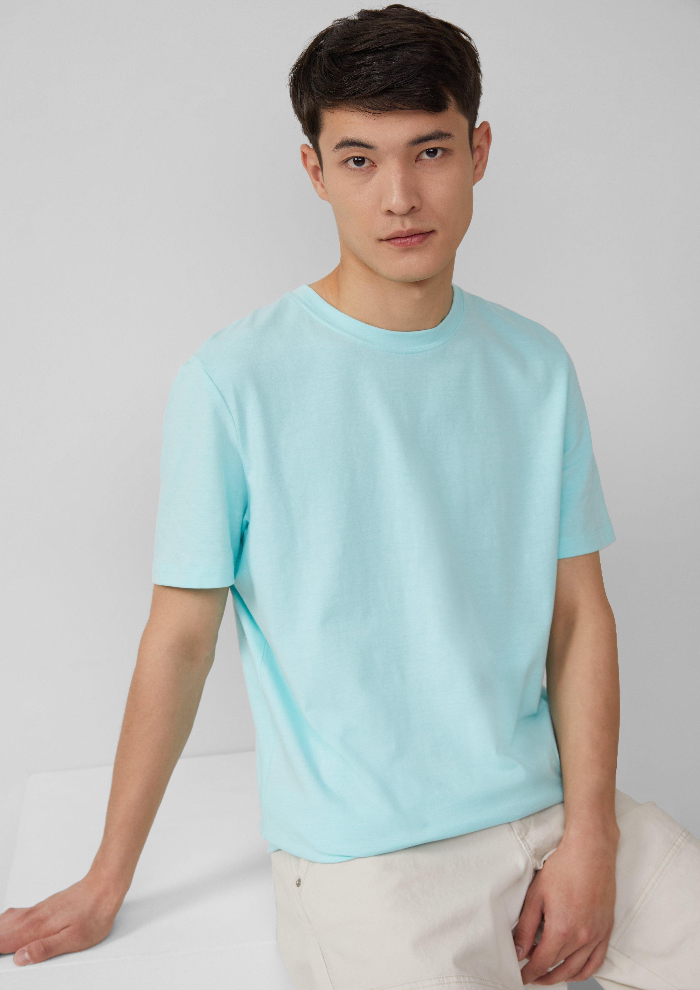 s.Oliver Kurzarmshirt Meliertes T-Shirt aus Baumwollmix günstig online kaufen