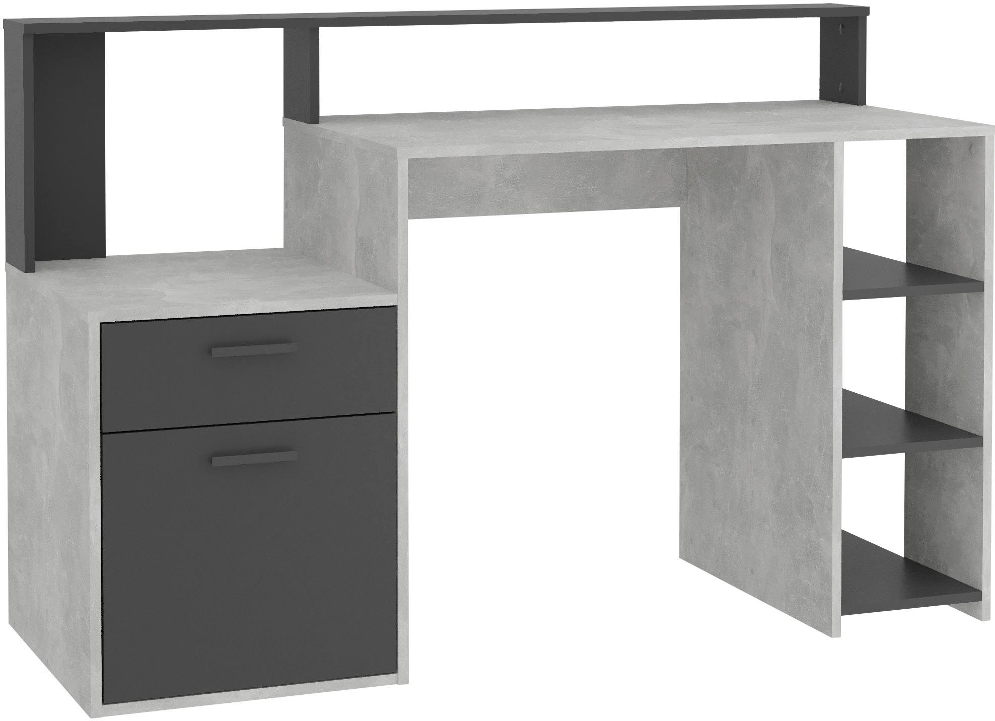 FMD Regal-Schreibtisch Bolton, Schreibtisch mit Stauraum und Ablage, offene günstig online kaufen