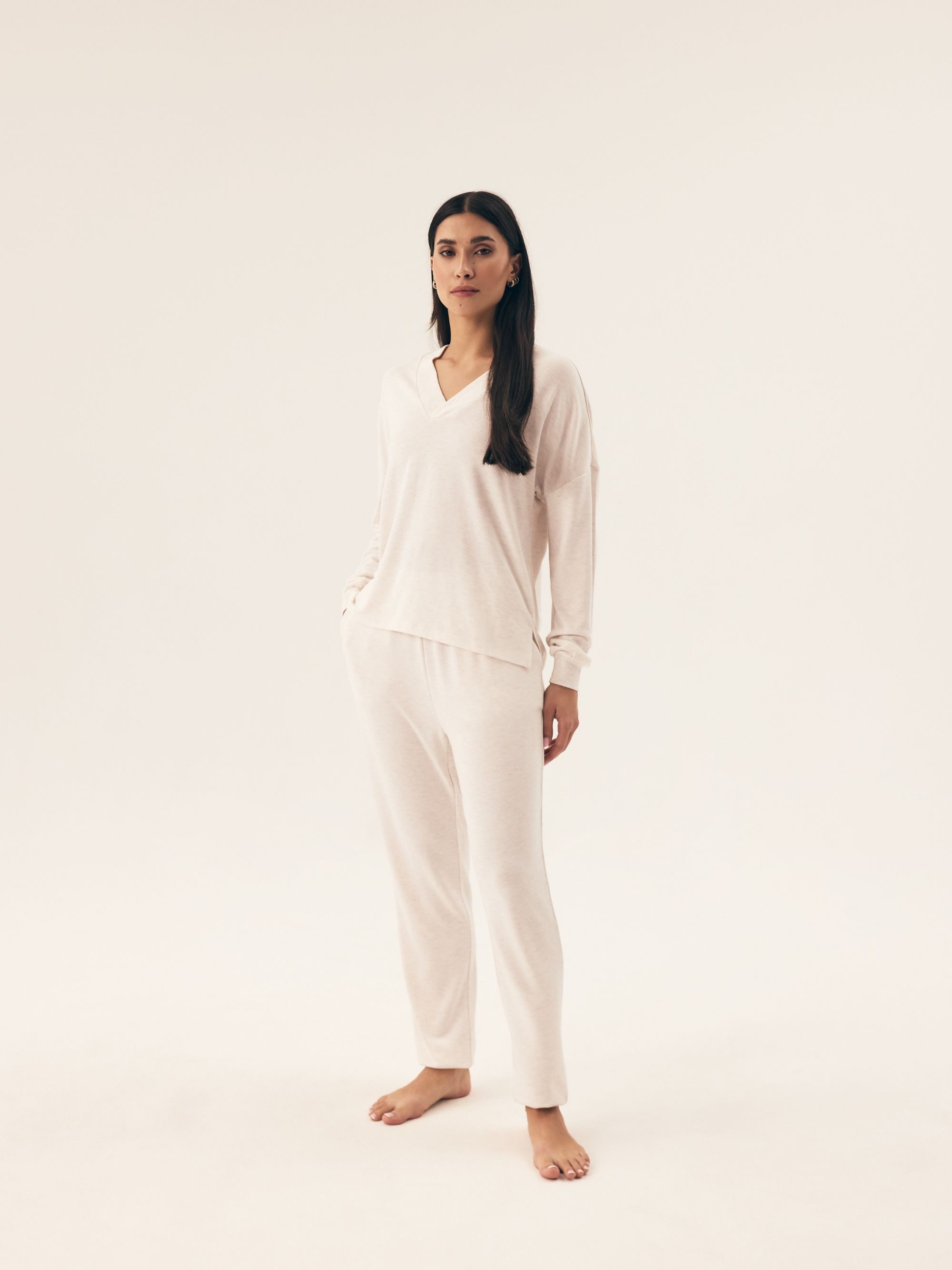 Henderson Hausanzug Hausanzug Loungewear Set aus Viskose-Mix leicht langärmlig Boar (2 tlg)