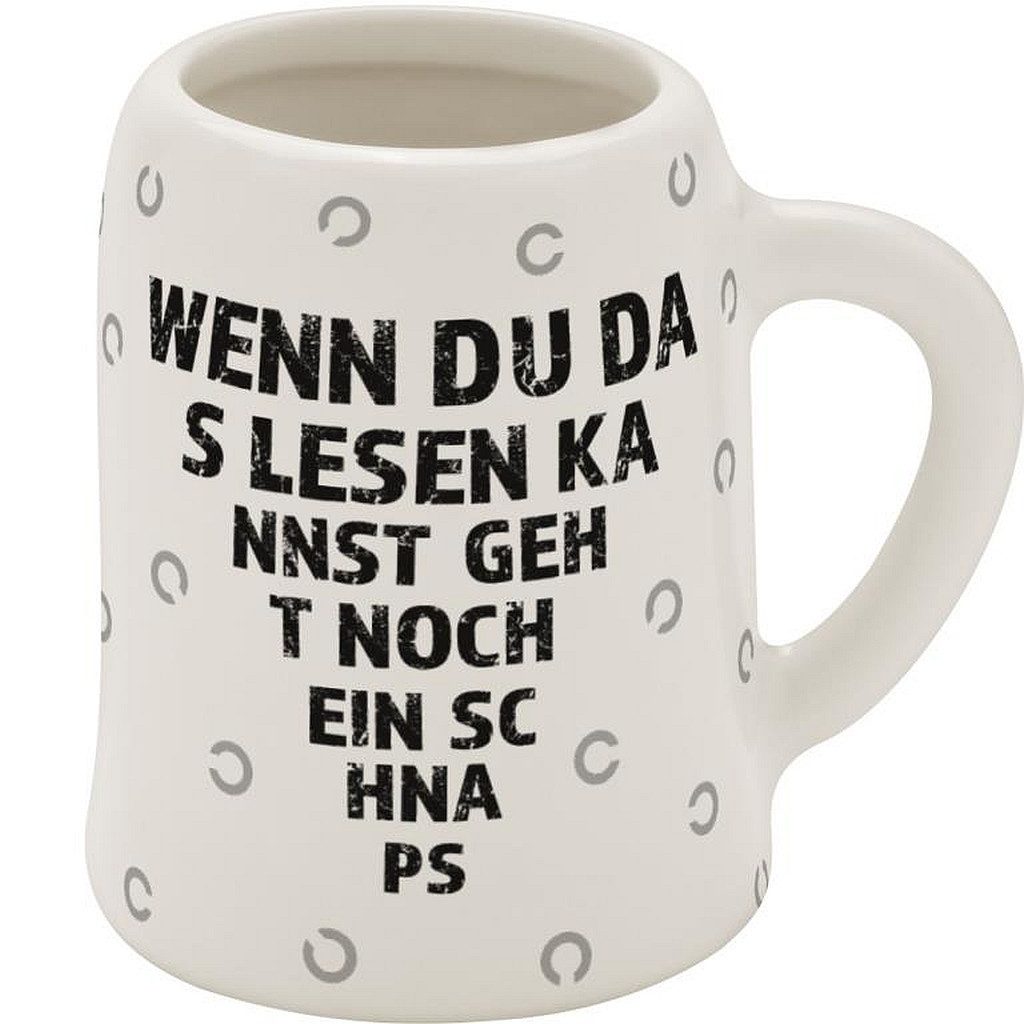 Sheepworld Schnapsglas Schnapskrug Schnapsglas Stamper Keramik Sheepworld LESEN 73847, Material: Keramik