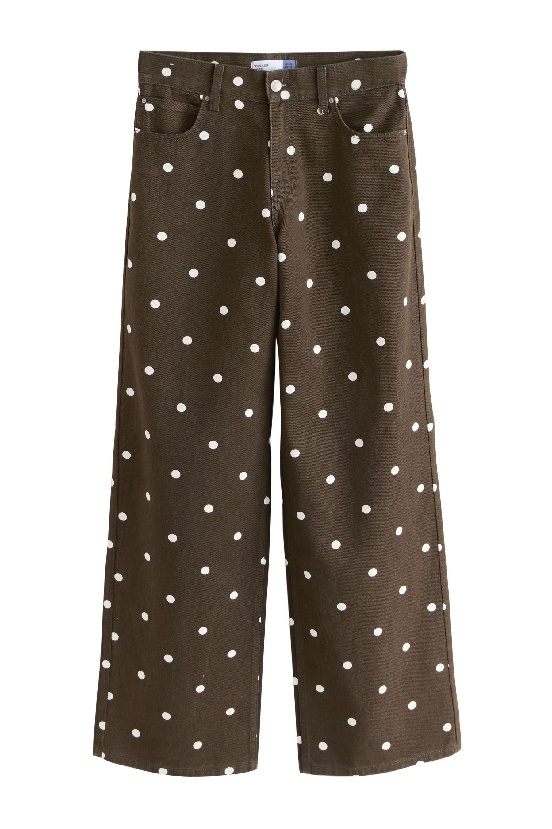 Weite Jeans Jeans mit weitem Bein aus 100 % Baumwolle