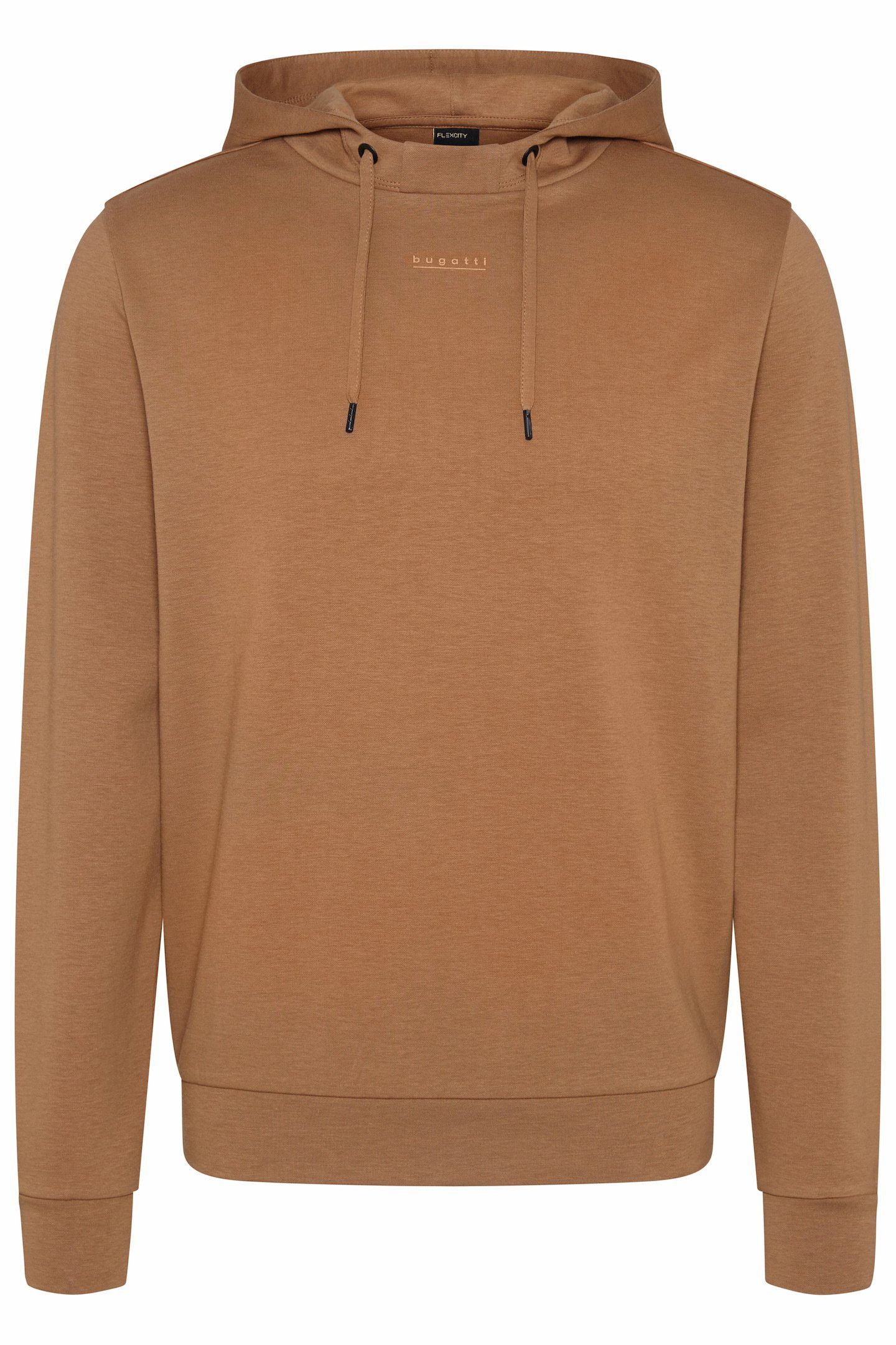 in kleinem bugatti mit Hoodie Gold cognac Logoprint