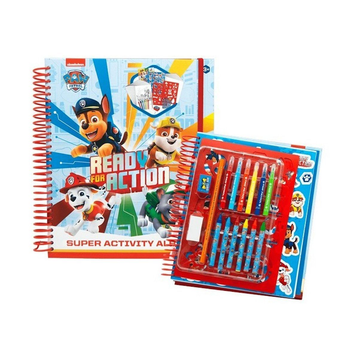 Spin Master Kreativset Paw Patrol - Großes Schul-Set (Malbuch, Schreibwaren-Set, Turnbeutel)