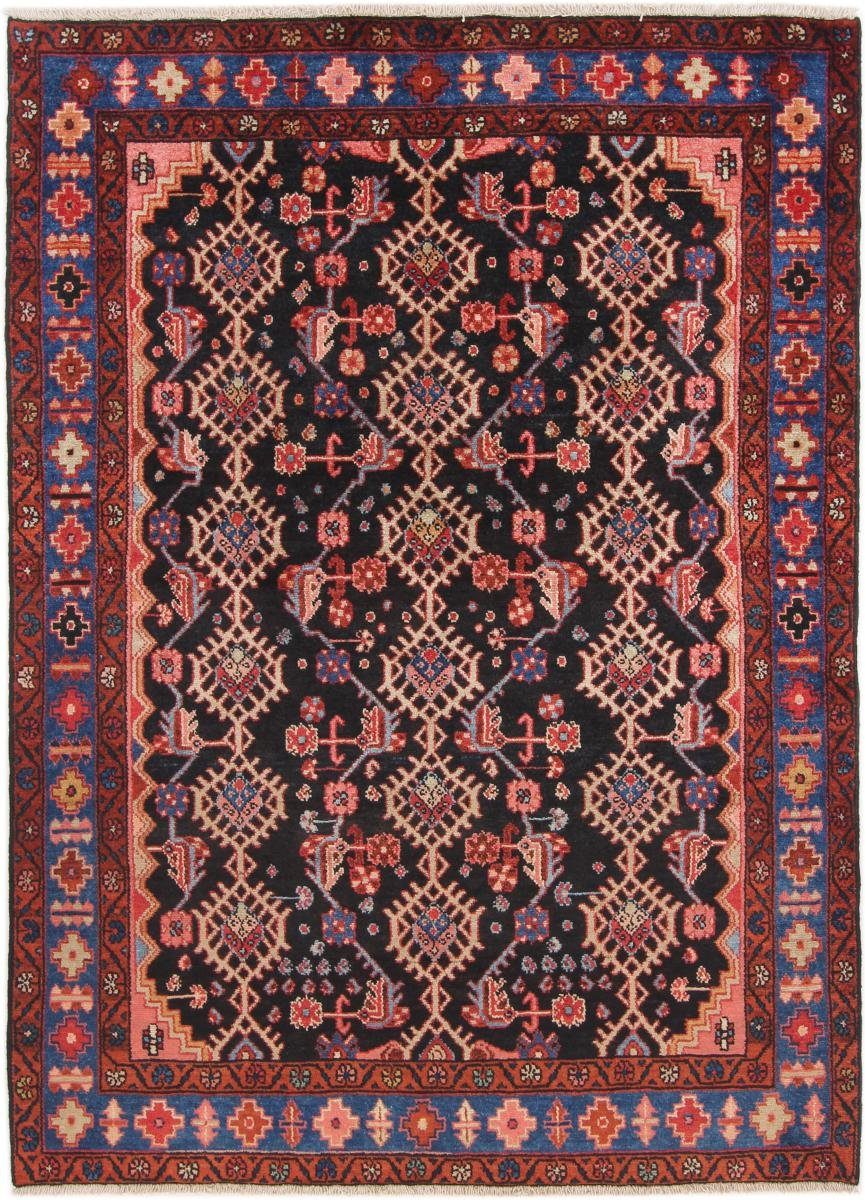 Orientteppich Hamadan 142x197 Handgeknüpfter Orientteppich / Perserteppich, Nain Trading, rechteckig, Höhe: 8 mm