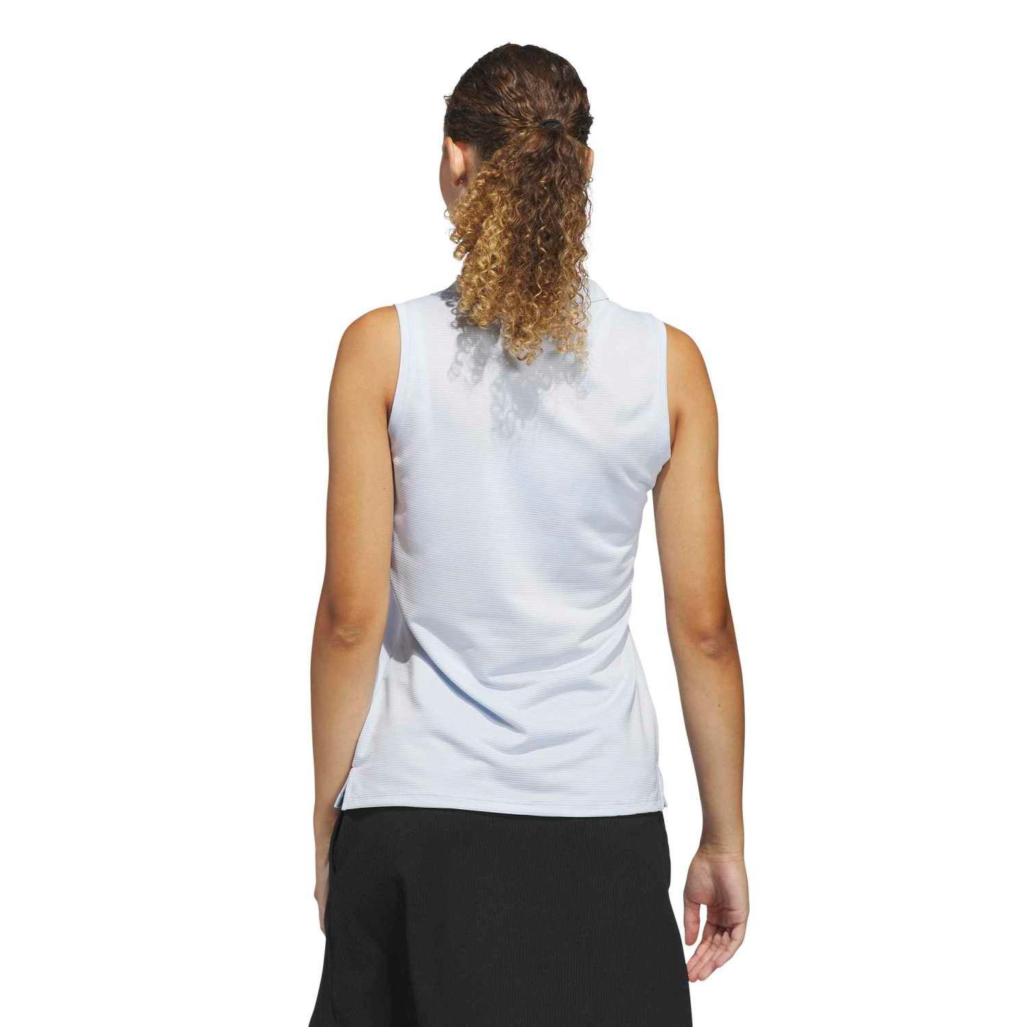 adidas Sportswear Poloshirt Adidas Golf Polo Ottoman Sleeveless Hellblau Damen
