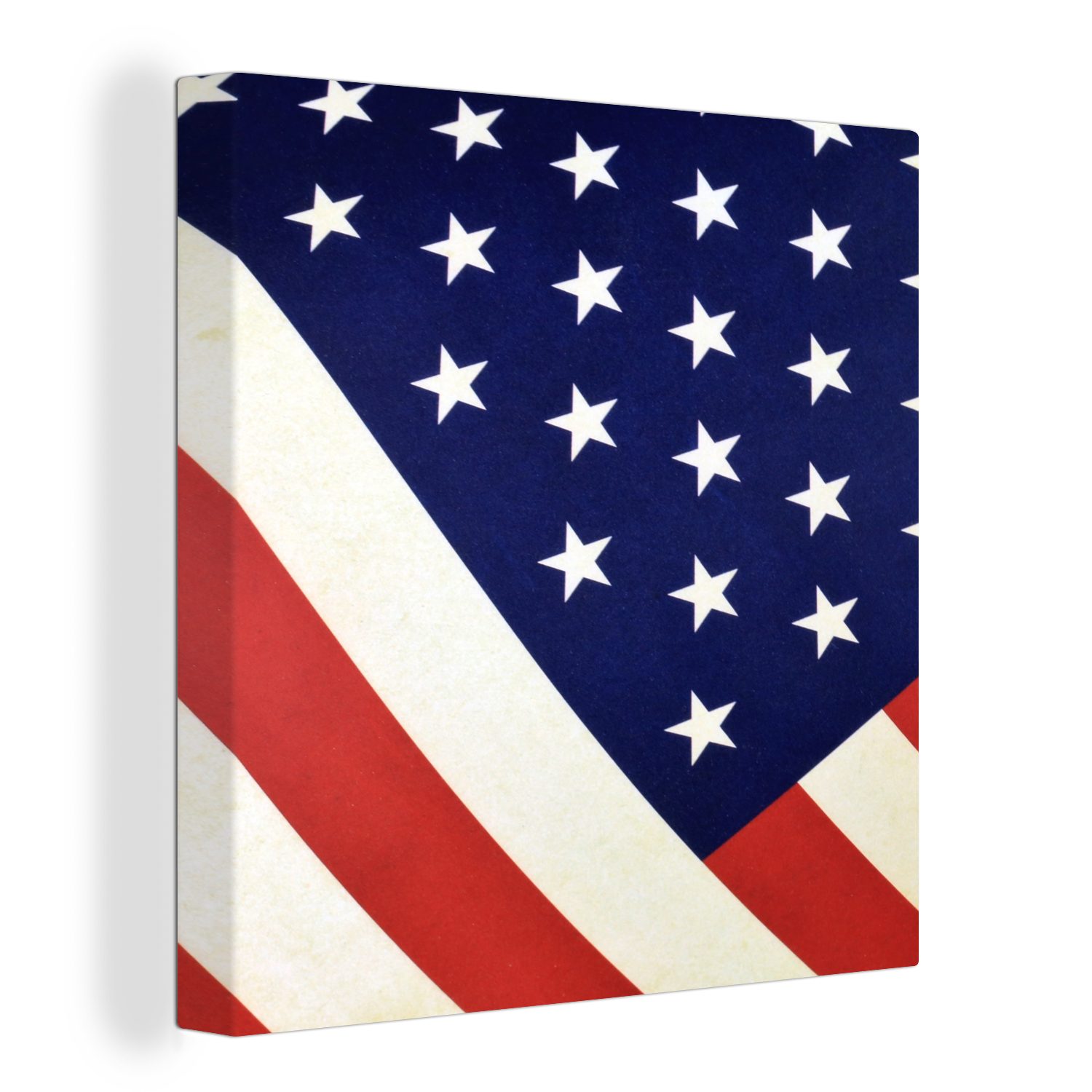 OneMillionCanvasses® Leinwandbild Teil der Flagge der Vereinigten Staaten, (1 St), Leinwand Bilder für Wohnzimmer Schlafzimmer