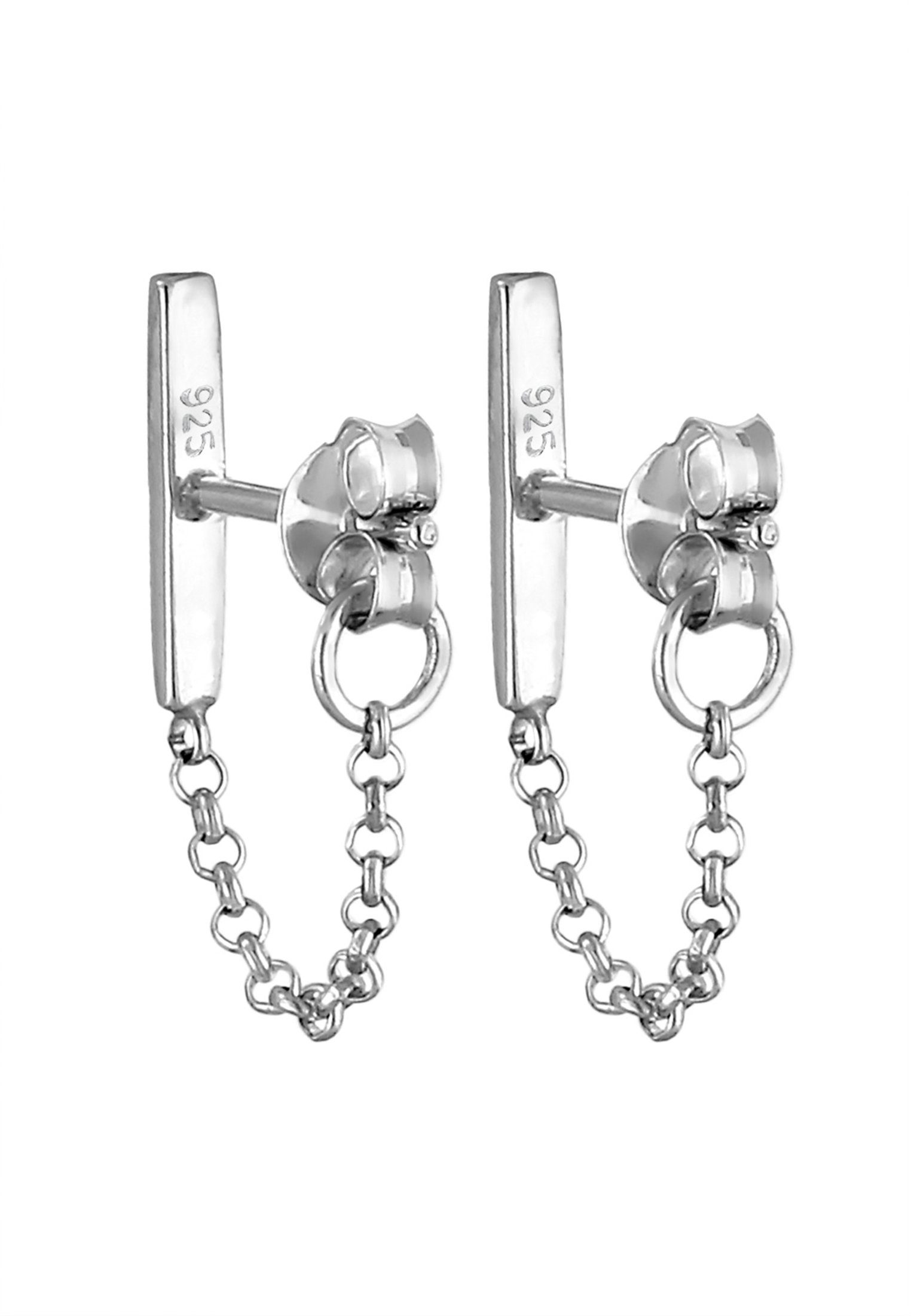 Elli Paar Ohrhänger Stecker Stab mit Kette 925 silber