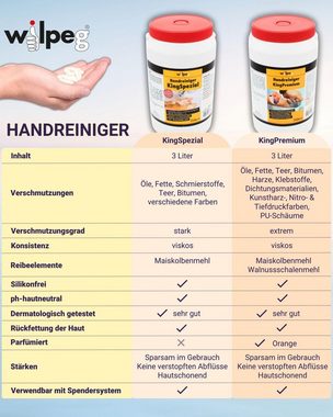 wilpeg® Handcreme Handreiniger KingPremium + Spender, Handwaschpaste, reinigt & pflegt