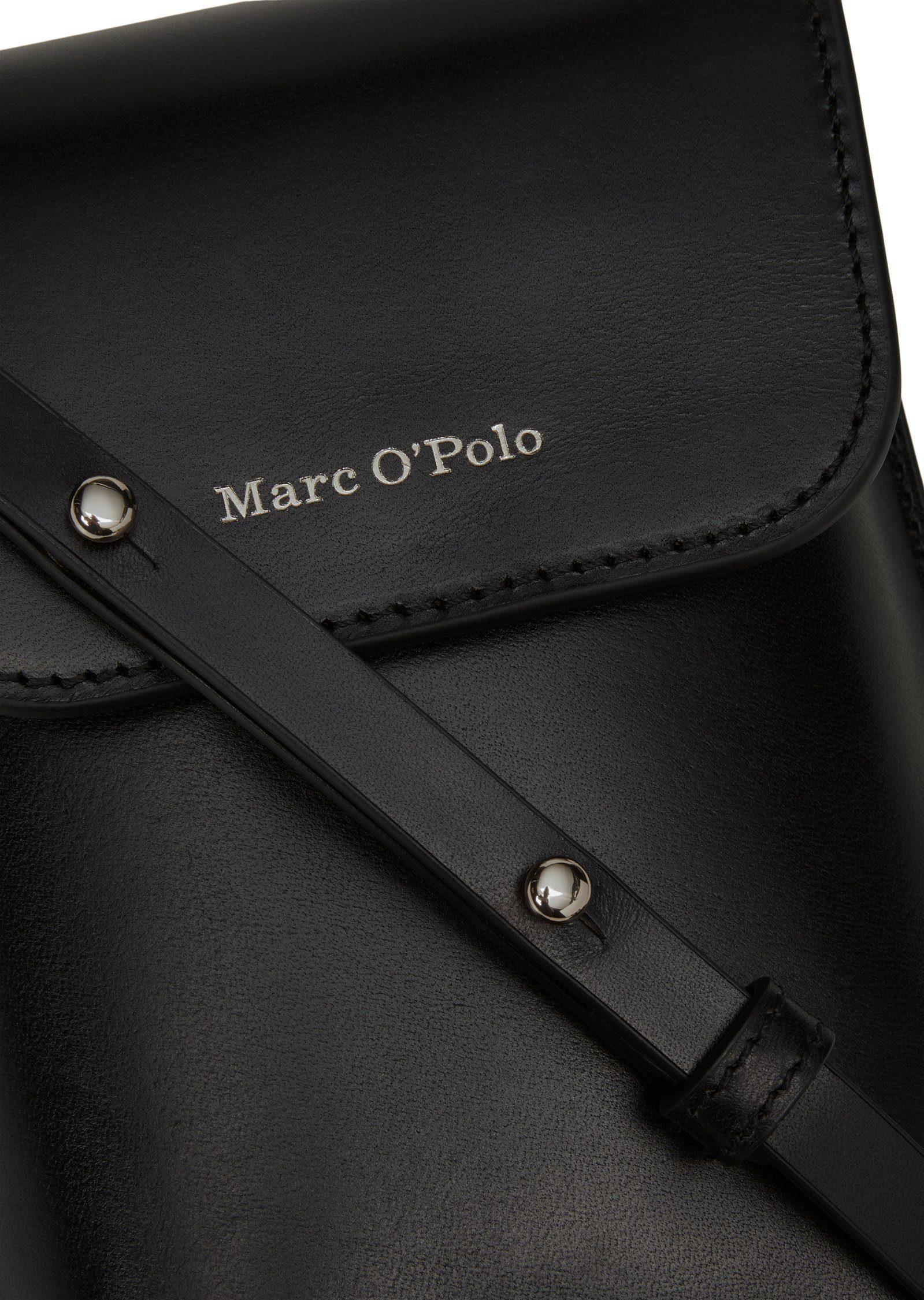 Marc O'Polo Handytasche schwarz edlem aus Rindleder