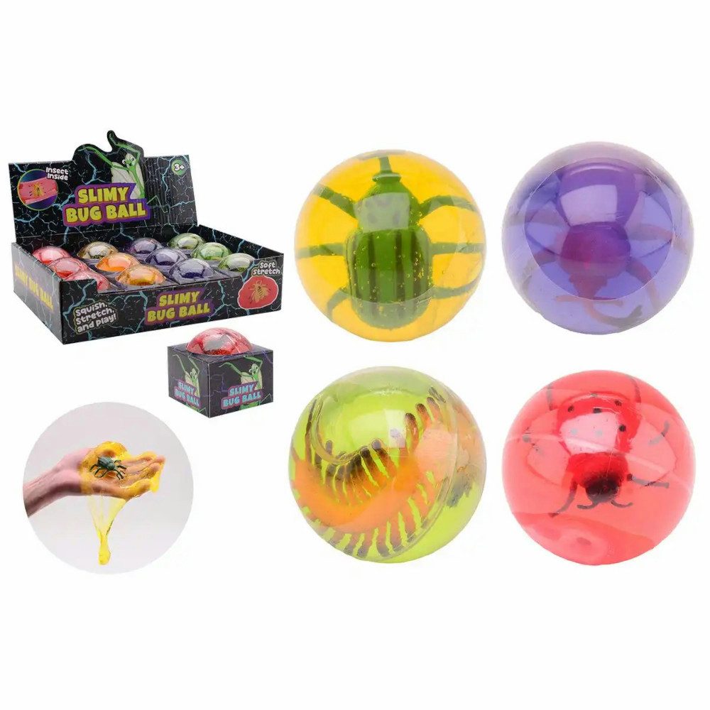 Idena Spiel Idena Knetball mit Insekt – 1 Artikel, Design zufällig (4 Designs)