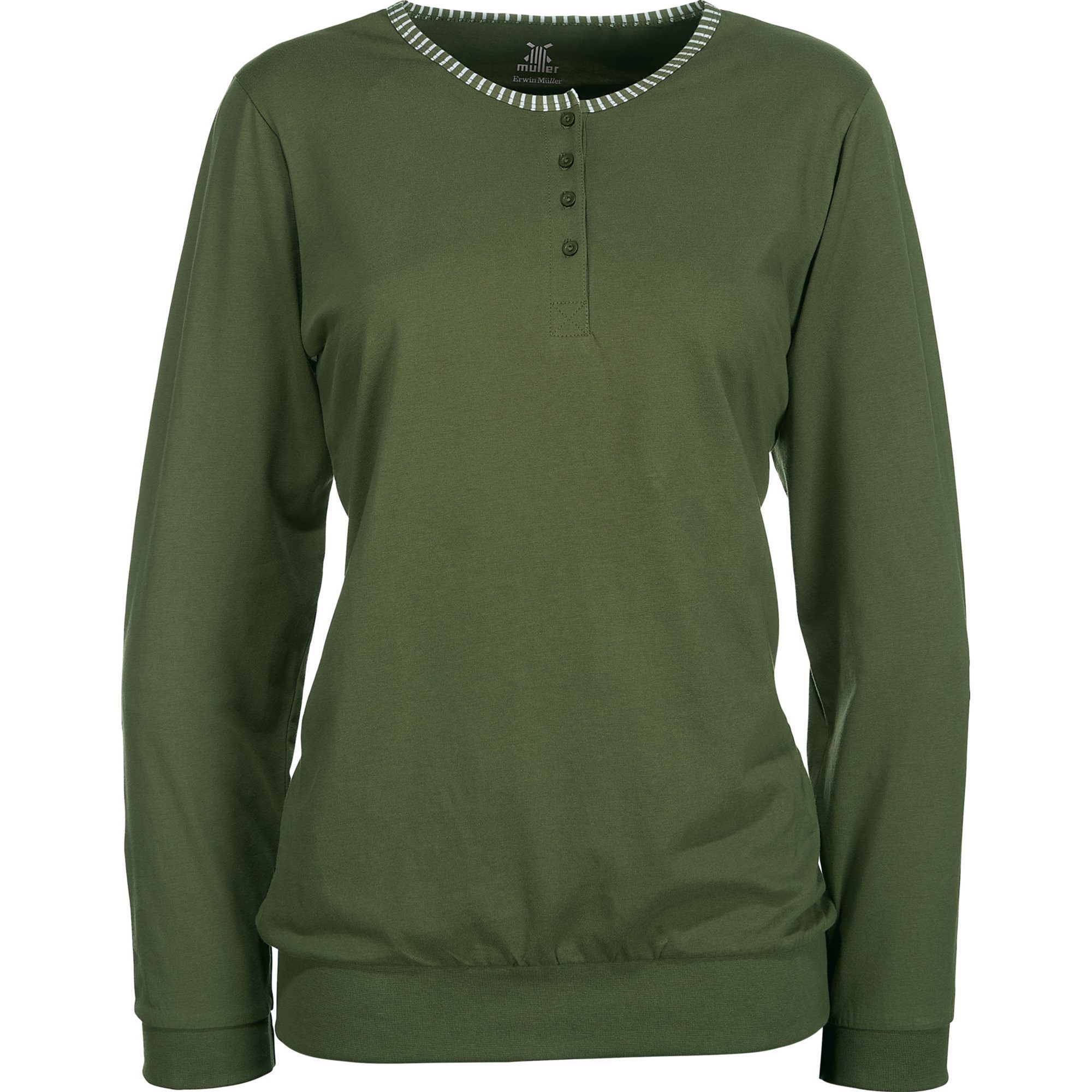 Erwin Müller Pyjama Damen-Schlafanzug Single-Jersey Streifen: günstig online kaufen