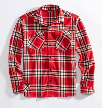 H.I.S Karohemd Flanellhemd, Overshirt mit aufgesetzten Taschen, angenehme weiche Flanellqualität