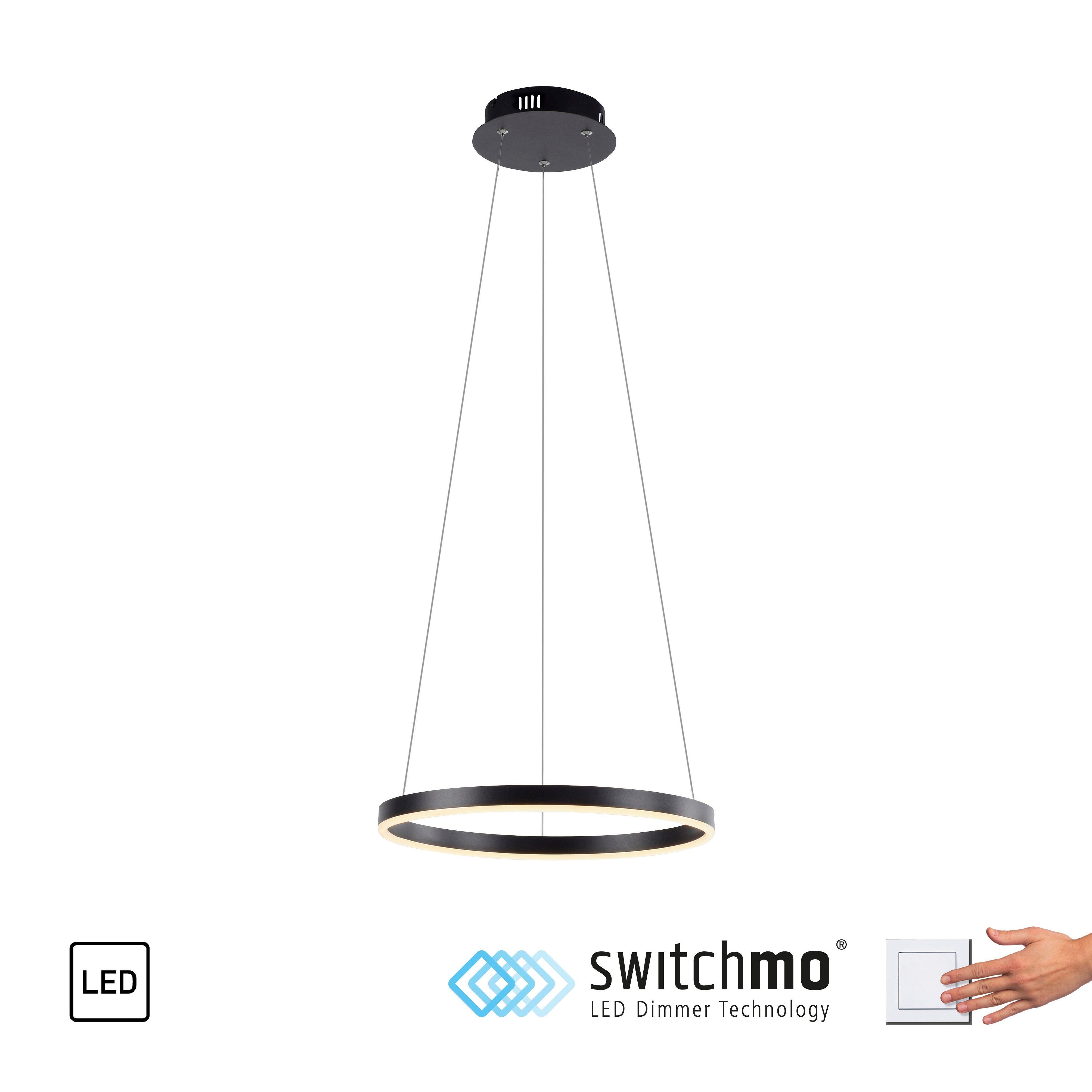Leuchten Direkt Pendelleuchte Switchmo integriert, Warmweiß, dimmbar, fest RITUS, LED, LED
