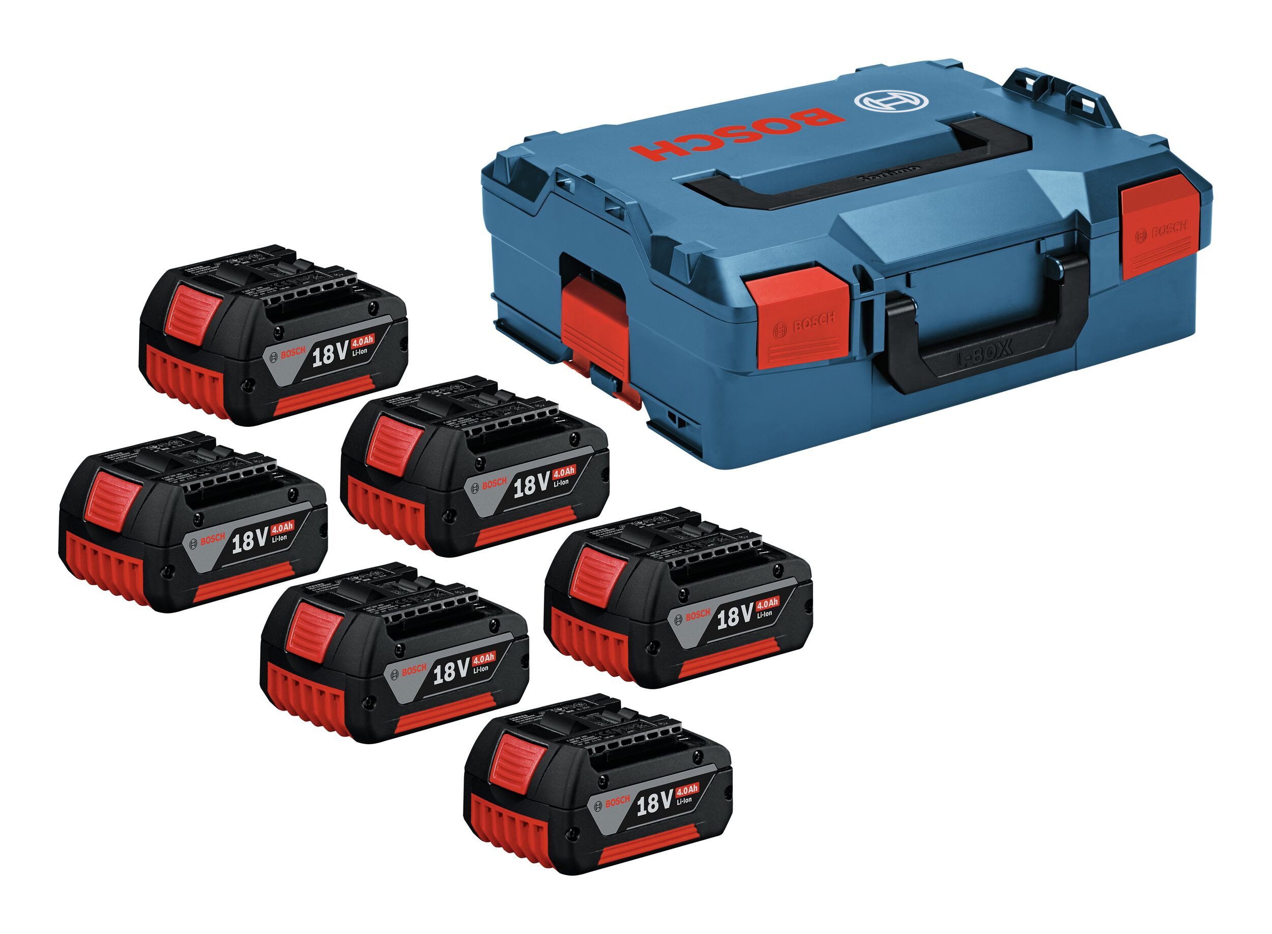 BOSCH GBA Akku Starter-Set (18 V), Akkupack 6 x 18V 4 Ah