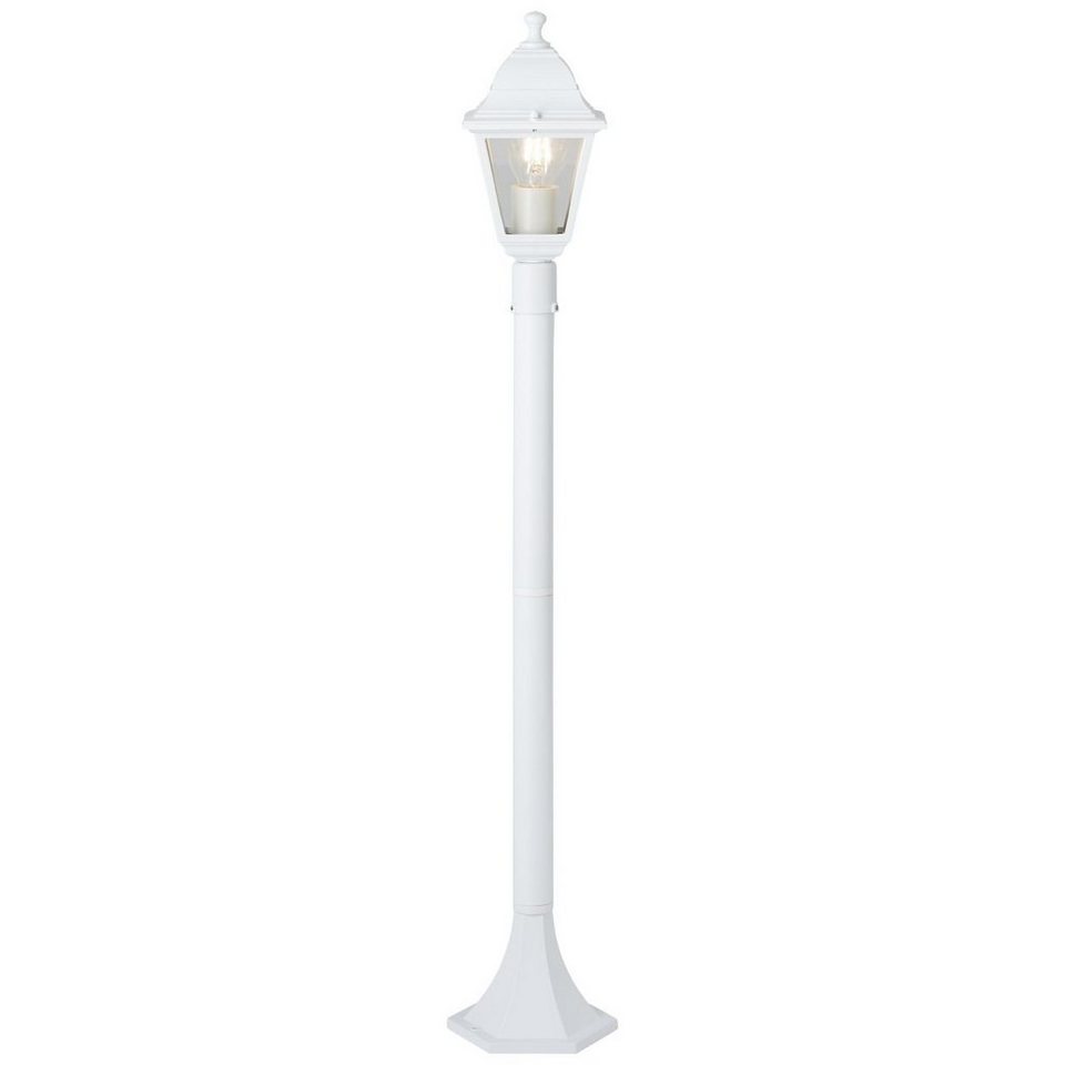 Brilliant Außen-Stehlampe Nissie, Nissie Außenstandleuchte 100cm weiß 1x A60,  E27, 60W, geeignet für N