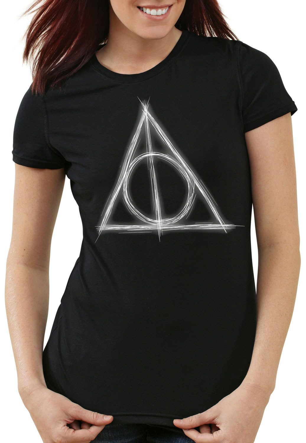 style3 T-Shirt Heiligtümer Magie Besen Deathly Hollows potter hogwarts günstig online kaufen