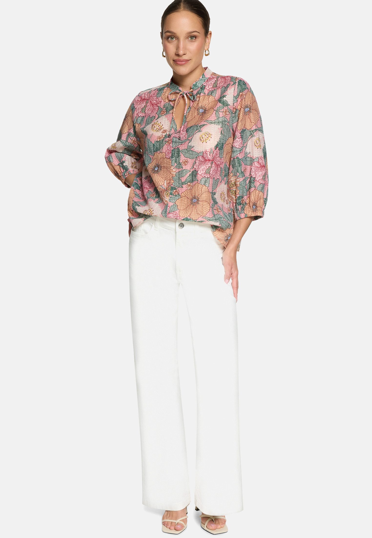 Zero Schlupfbluse Damen mit Blumenprint