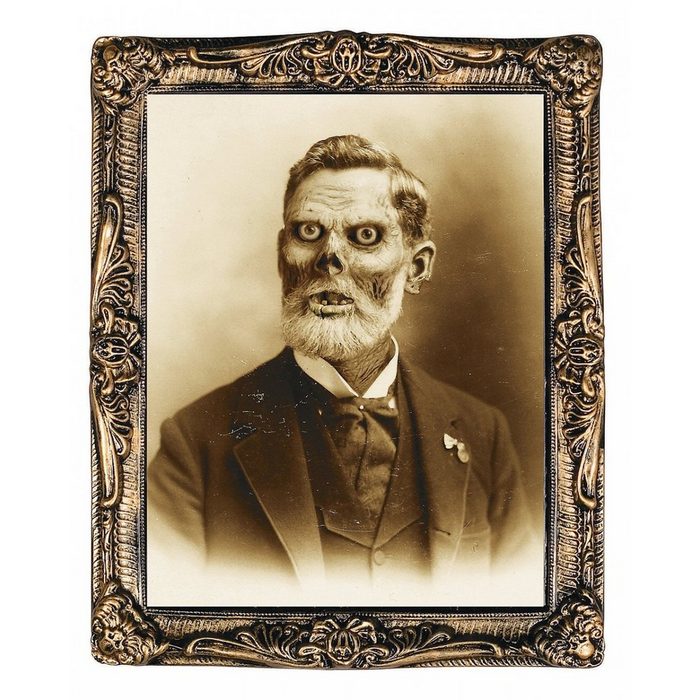 Horror-Shop Hängedekoration Halloween Wackelbild Zombie Großvater
