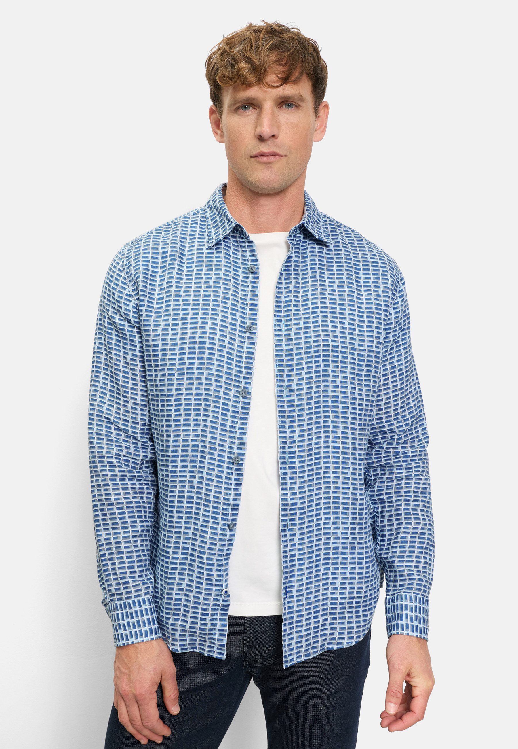 OLYMP Langarmhemd OLYMP Casual, regular fit, Kent