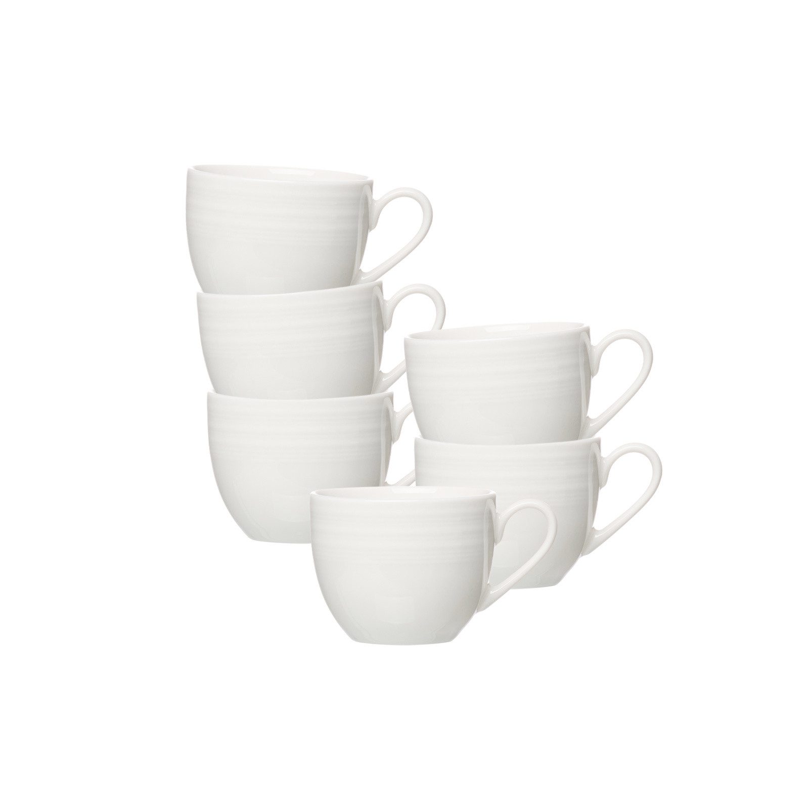 Ritzenhoff & Breker Espressotasse Levi Espressotassen 90 ml 6er Set, 6-tlg., Porzellan