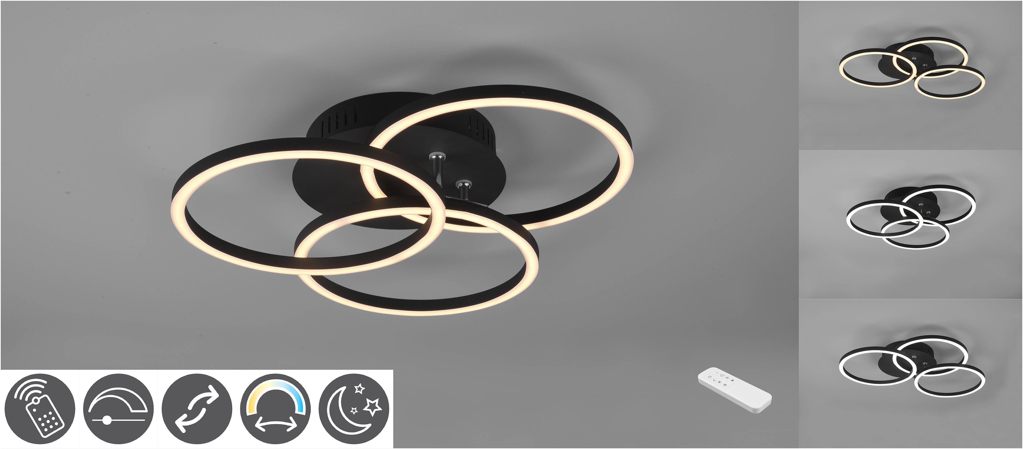 Reality Leuchten LED Deckenleuchte Circle, Memoryfunktion, günstig online kaufen