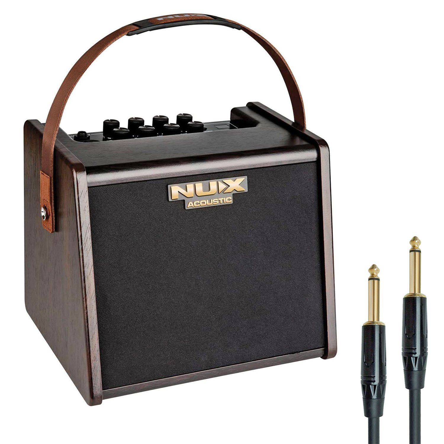 Nux Nux AC-25 Akustik-Gitarren-Verstärker mit Kabel Verstärker (25,00 W, Vorteils-Set mit Kabel)