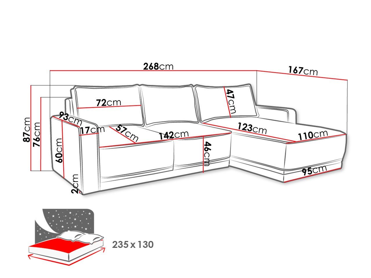 Ecksofa und in Rückenlehne Kronos Bettkasten Seite 29 Selva, mit universal Form MIRJAN24 Kissen, Schlaffunktion, beweglicher