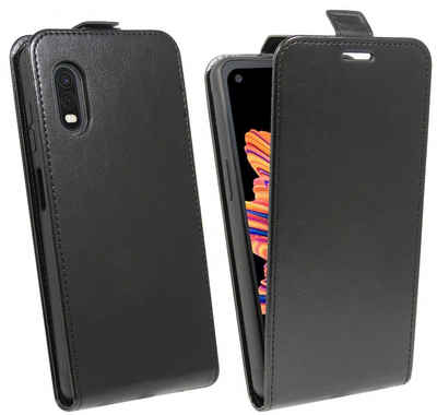 cofi1453 Handyhülle Flip Case für Samsung Galaxy Xcover Pro, Schutzhülle Handy Flip Cover Klapptasche Schwarz