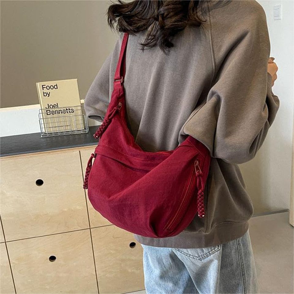 Zaewry Umhängetasche Nylon-Umhängetasche für Damen, Schultertasche, Handtasche, lässige Umhängetasche, ideal für Outdoor-Reisen